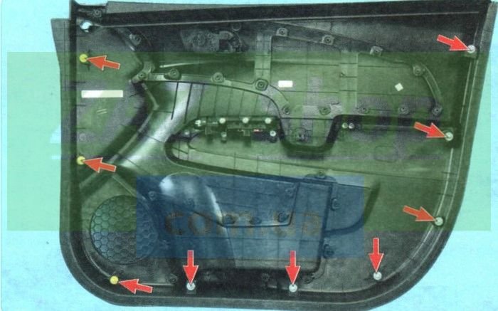 Дверная карта шевроле авео т250