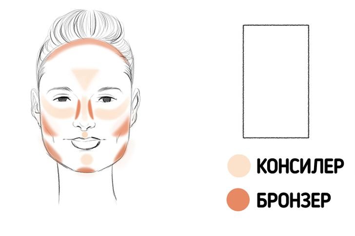 Схема контуринга волос