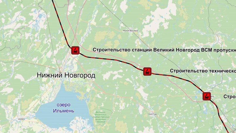 Скоростная магистраль москва санкт петербург схема на карте