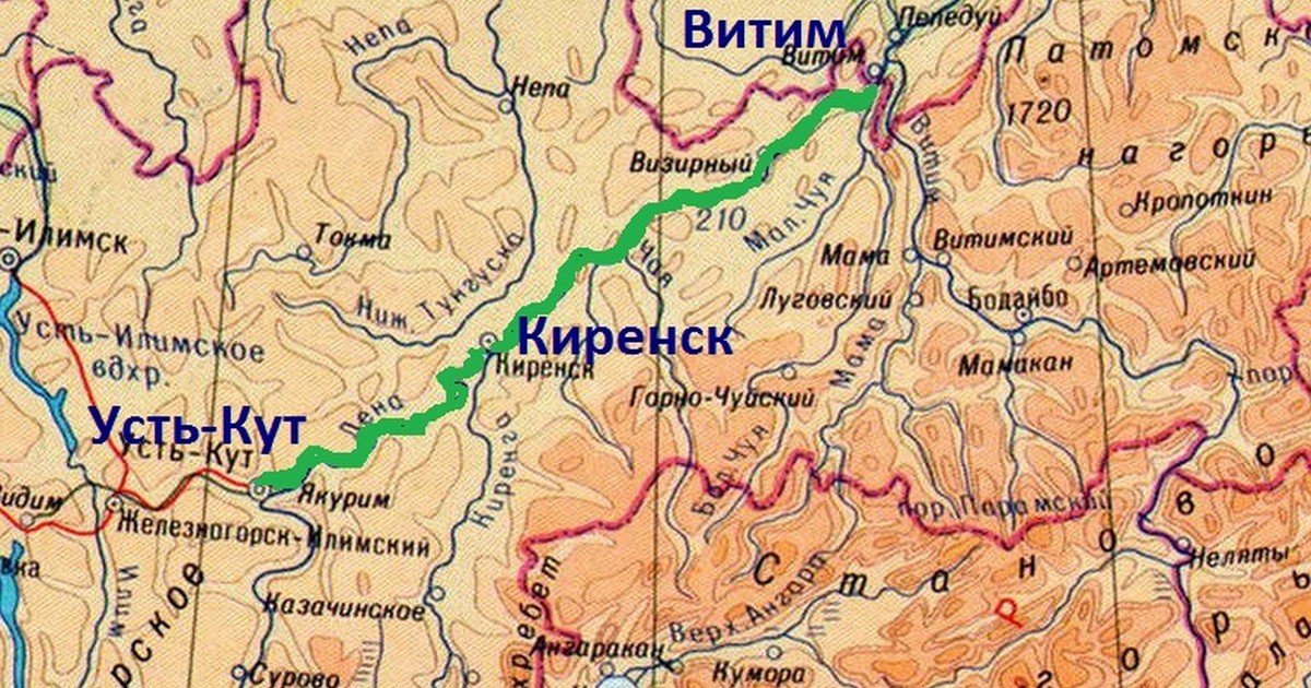 Витим карта поселка