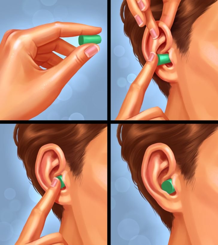 Как правильно вставить беруши в уши для сна фото