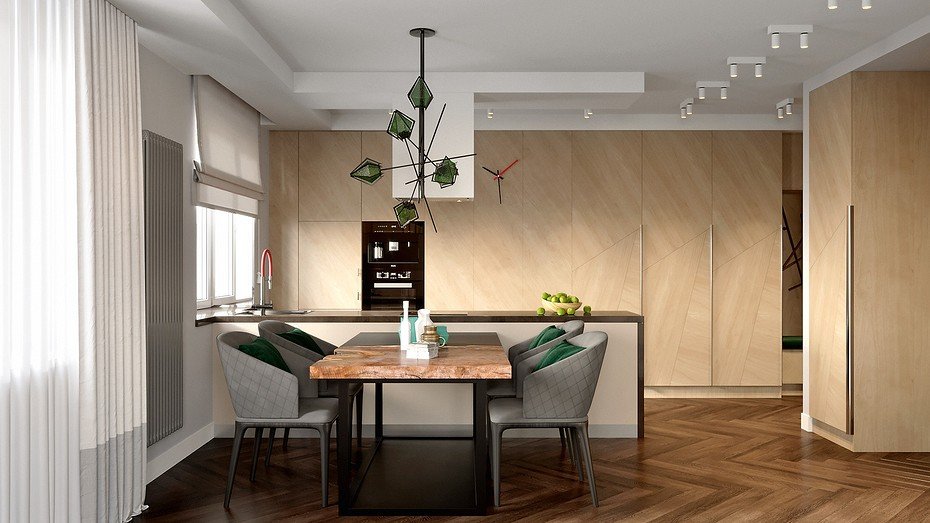 Как спрятать кухню в интерьере: 50 фото кухонь-невидимок, которые вас ...