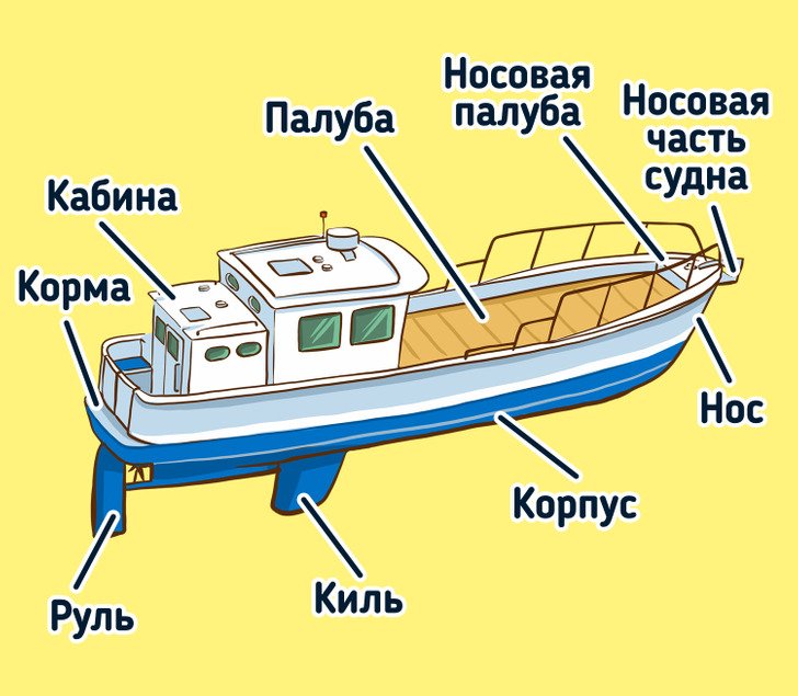 Строение судна термины и схема