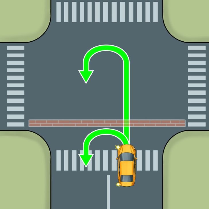 Разворот правильно. Разворот по малому радиусу на перекрестке. Разворот на перекрестке на экзамене. Разворот на т-образном нерегулируемом перекрестке. Разворот на нерегулируемом перекрестке.