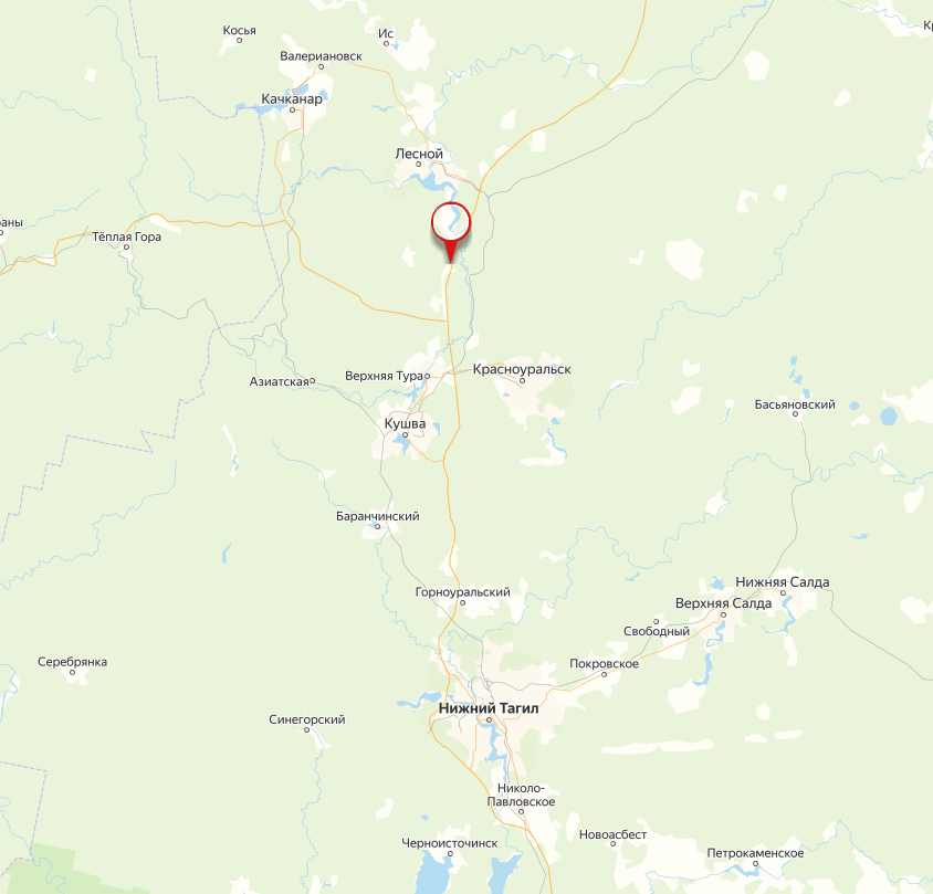Серовский тракт карта