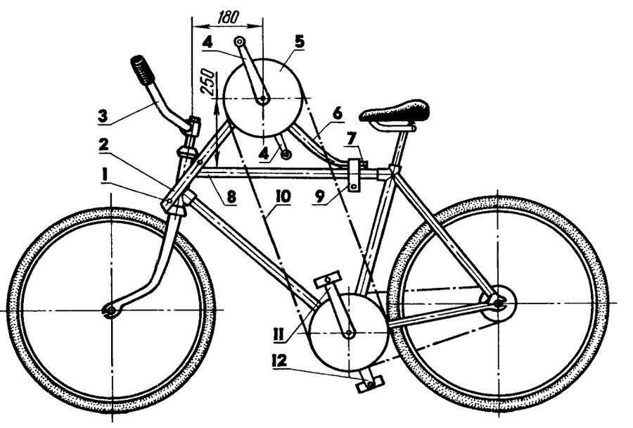 Схема скоростного велосипеда
