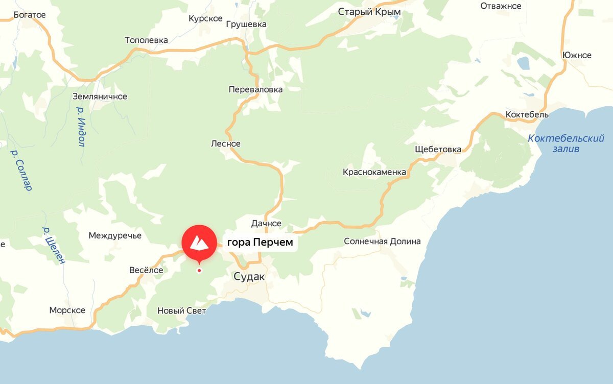 Карта крыма судак на карте