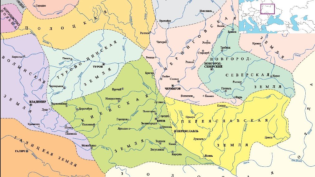 Киевское княжество карта