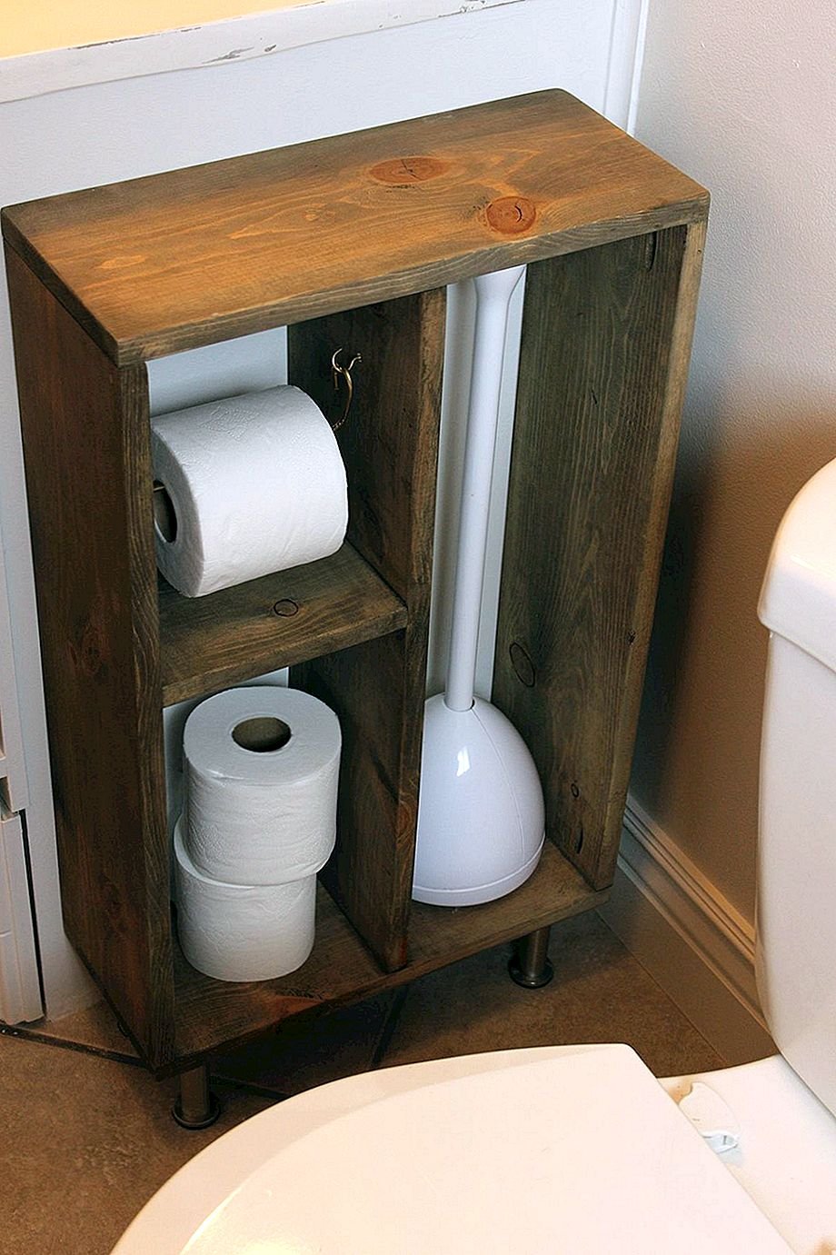 деревянная полка для туалетной бумаги