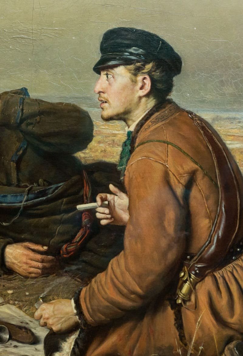 Кто написал картину охотники на привале в 1871