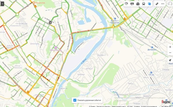 Пробки брянск сейчас. Карта Брянска пробки 18 марта. Яндекс карта улица Ульянова Брянск затор.