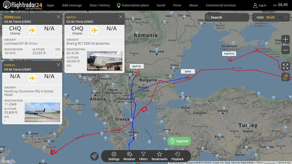 Карта полетов бпла