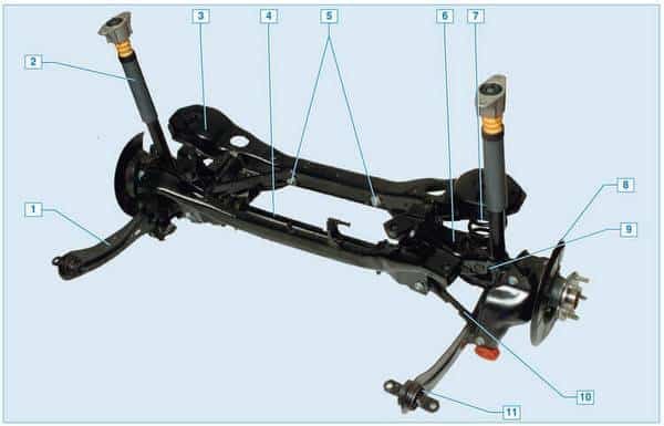 Волга сайбер схема задней подвески